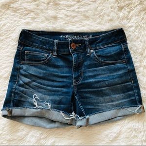 American Eagle Super Stretch Midi Jean Shorts